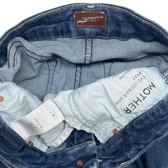 {MOTHER} "The Looker Ankle Fray" Invitation Only Slim Skinny Stretch Denim Jeans - Picture 2 of 5
